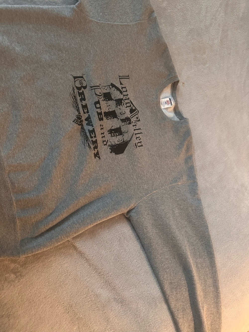 Jerzees Gray Crewneck Super Sweats Sweatshirt